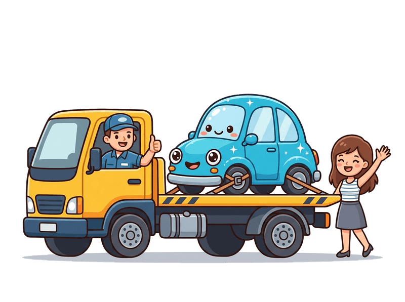 Step 3: We Collect — Our flatbed comes to you anywhere in Lee & Grove Park. Typically within 24–48 hours. Driveway, garage, or street — we'll find you.